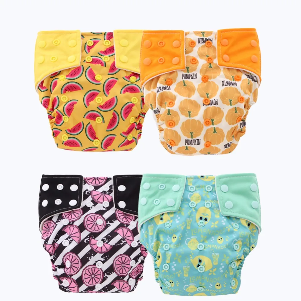 

JinoBaby Cloth Diaper Training Pants Keep Dry Aio Reusable Diapers - 4PCS