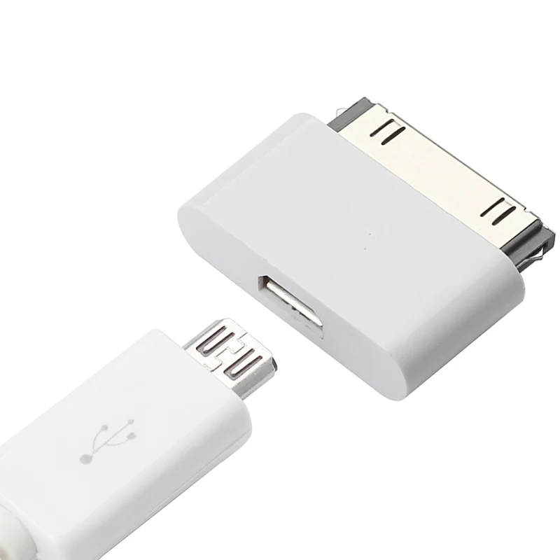 

Female Micro 2.0 USB to Male For apple 30 Pin iPhone4 4S touch4 iPad2 3 Charging Adapter Converter Micro Cable Charger Adapter