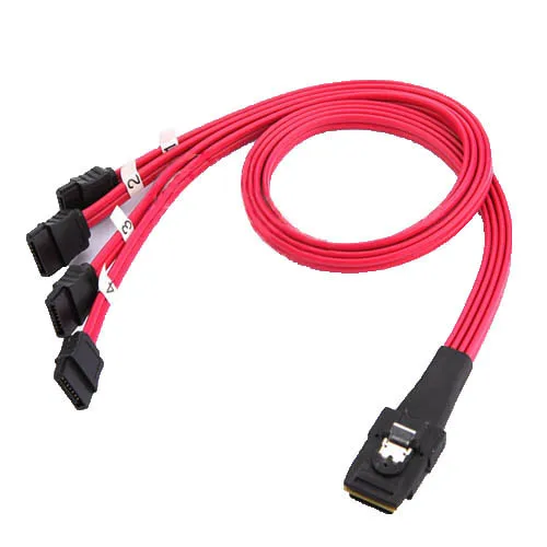 

PROMOTION! Mini 10 Gbps SAS 4i SFF 8087 36 Pin to 4 SATA 7 Pin HDD Splitter
