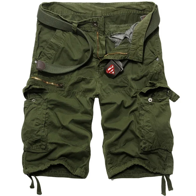 2015 New Arrival High Quality Canvas Mens Cargo Shorts Zipper/Pockets
