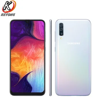 Перейти на Алиэкспресс и купить Абсолютно Новый Samsung Galaxy A50 A505F-DS LTE мобильный телефон 6,4 дюйма 4/6 ГБ ОЗУ 128 Гб ПЗУ Exynos 9610 Восьмиядерный Android 9,0 Dual SIM телефон