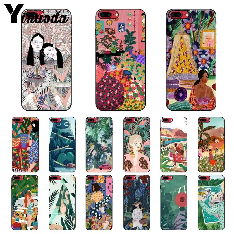 

Yinuoda Art Pattern Prints Colorful painting Coque Shell Phone Case for Apple iPhone 8 7 6 6S Plus X XS MAX 5 5S SE XR Cover