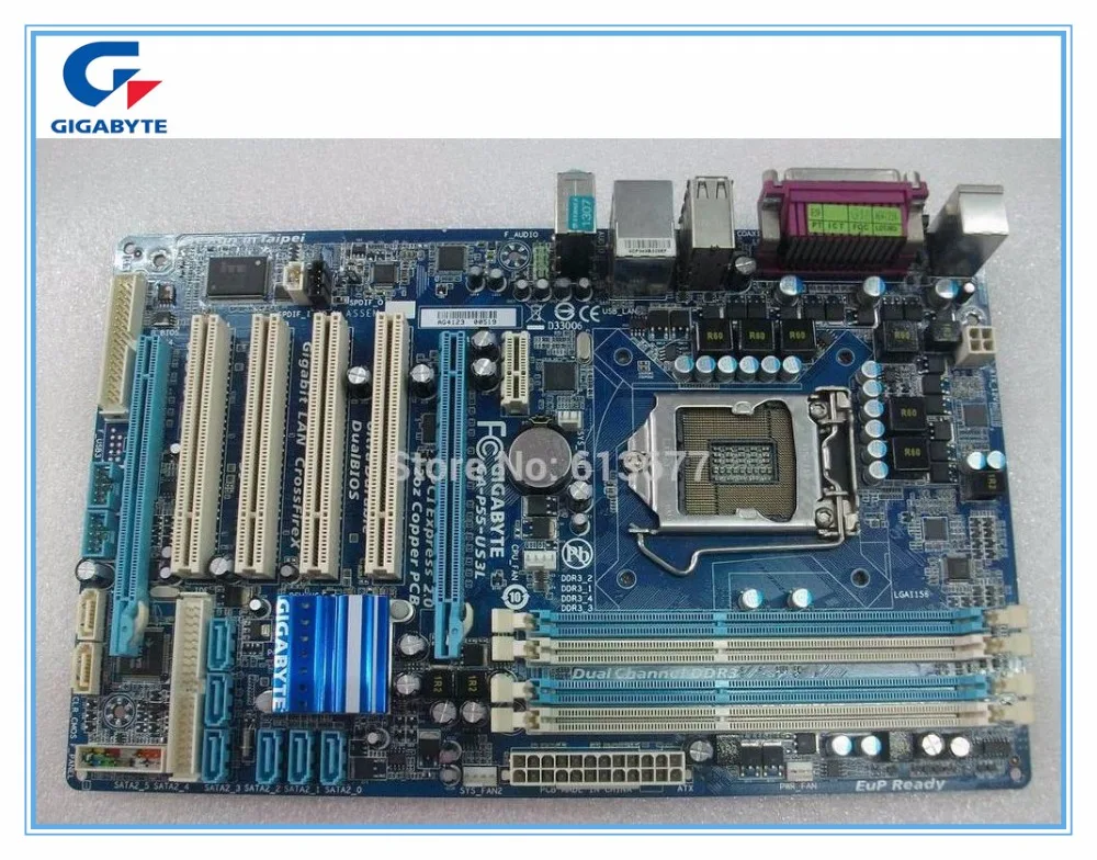 

Desktop motherborad Gigabyte GA-P55-US3L LGA 1156 DDR3 P55-US3L 16G mainboard