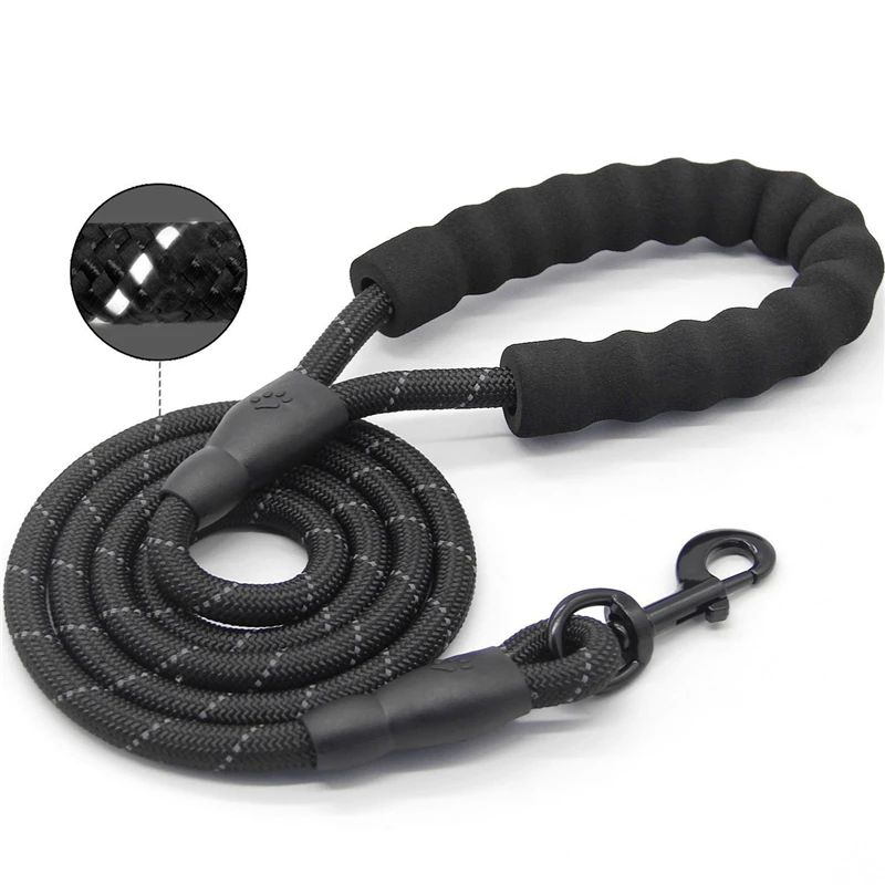 

Dog Reflective Round Rope Leash Collar Pet Leash Harness Dog For Small Dogs Accessories Solid Blue Red Black xadrez