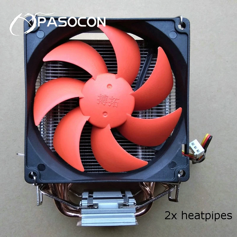 

2 Heatpipes Computer Case Cooling Fan 12V Ultra Silent Radiator Computer Component CPU Chipset Radiator Intel 775 1155 am2 am3+