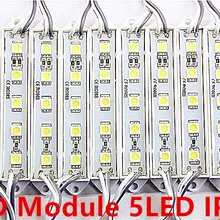 200 шт. 5050 SMD 5 светодиодный s светодиодный модуль белый/теплый белый/красный/зеленый/синий Водонепроницаемая световая рекламная Лампа DC 12 В