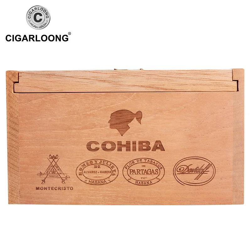 CIGARLOONG, коробка для сигар, хьюмидор, кедровое дерево, гимидор, безболезненная коробка для алкоголя, 50 упаковок, CA-4007