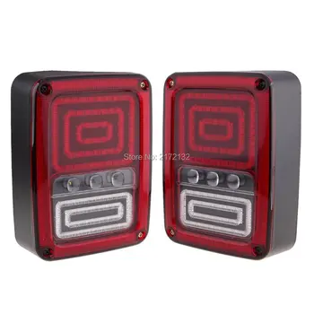 

2pcs multi-functions LED tail light brake signal reverse turn lightred amber free shipping for Jeep Wrangler