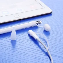 Силиконовый чехол 3 в 1 стилус аксессуары для Apple карандаш крышка Держатель/перо крышка/кабель адаптер трос для iPad Pro Карандаш