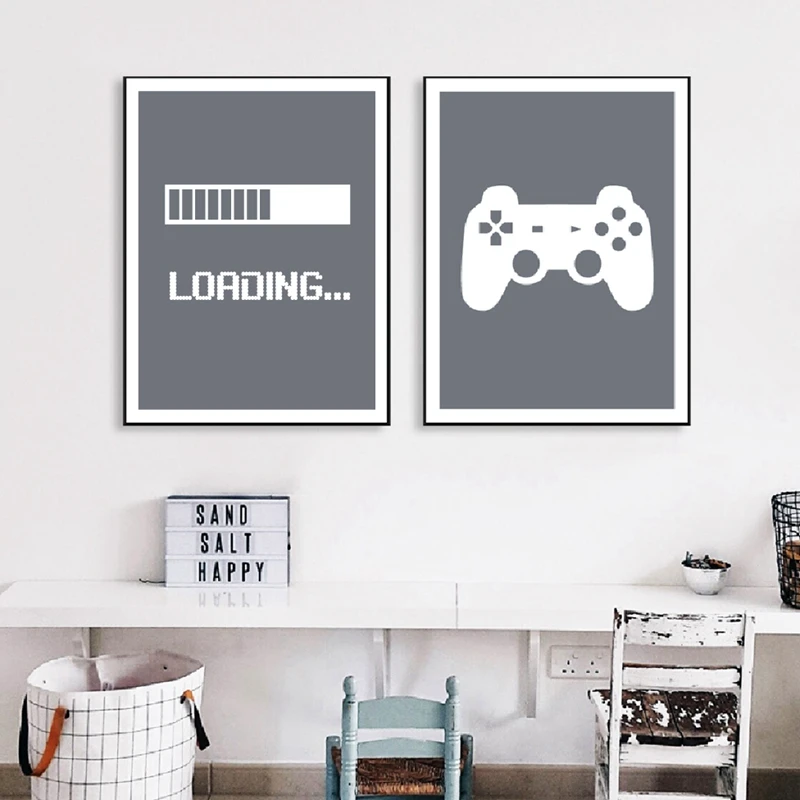 Игровой минималистичный Арт холст плакат живопись для мальчиков комната декоративная, видео игры настенные картины принт для геймеров украшение комнаты