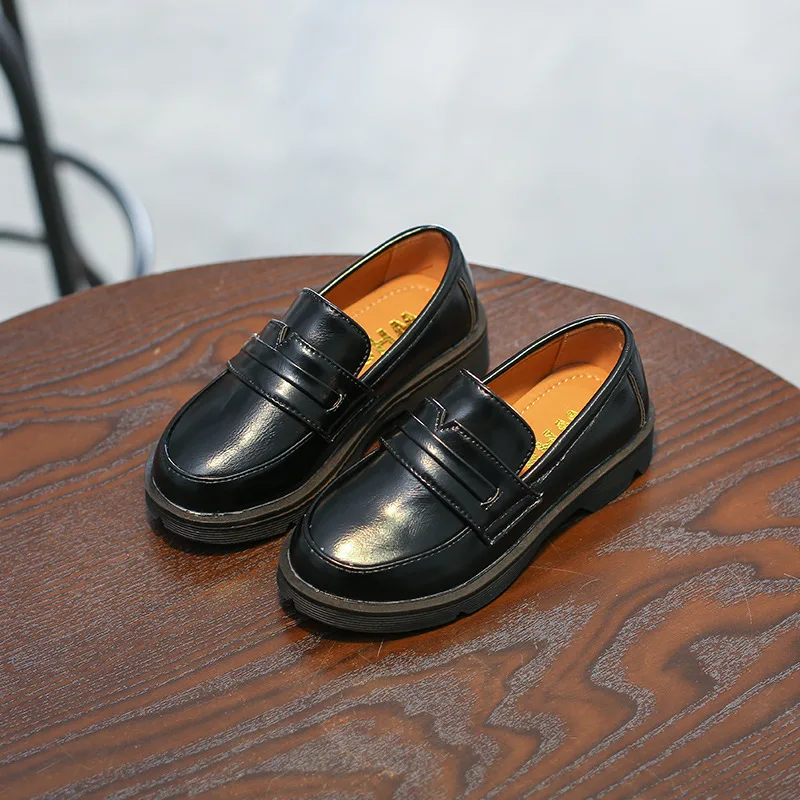 AFDSWG black girls leather shoes waterproof thick soles wild children moccasins princess shoes for girls boys leather shoes AFDSWG black girls leather shoes waterproof thick soles wild children moccasins princess shoes for girls boys leather shoes