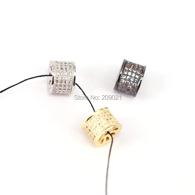 

DIY 15Pcs Fashion Micro Pave CZ Spacer Connector Bead for jewelry making
