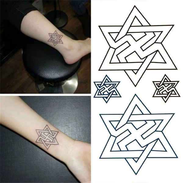 C067 Symbol Hexagram Pentagram Star Waterproof Tattoos Temporary Tattoo  Body Sex Product Henna Tatuagem Wholesale 10 Pcs/lot - Temporary Tattoos -  AliExpress