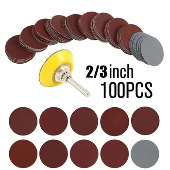 

100X 2'' 50mm Mixed Sander Sanding Discs 80-3000 Grit Pads Hook & Loop Sandpaper