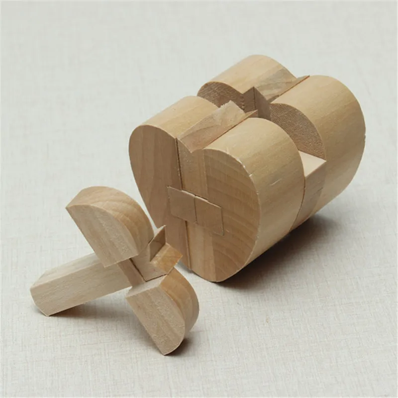 Heart Cube Wood Construction Puzzle Wooden Brain Teaser