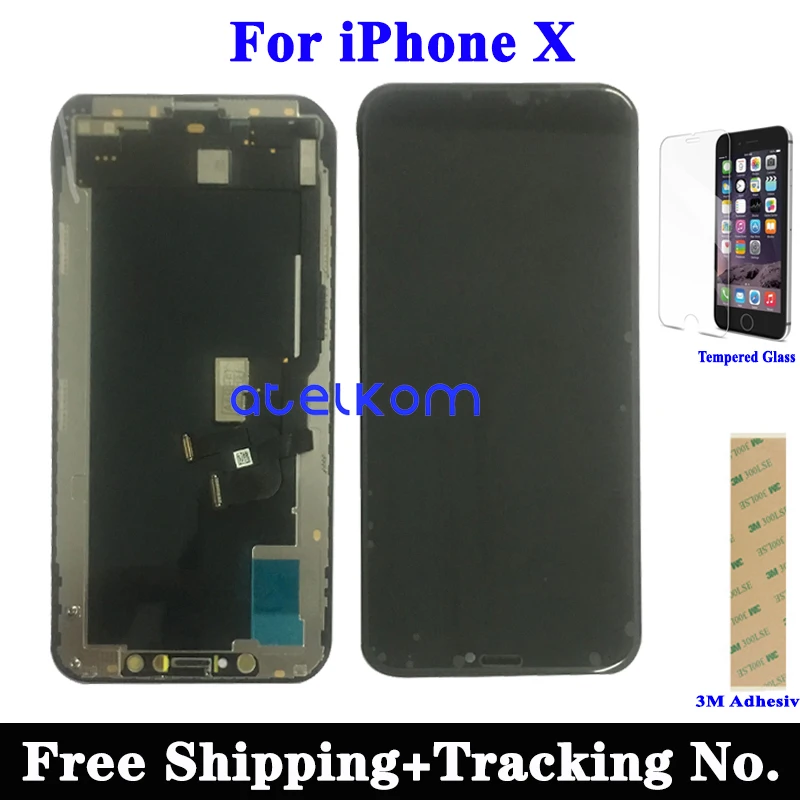 

Tested AMOLED LCD Display For iPhone X LCD Display For iPhone X OLED Display LCD Screen Touch Digitizer Assembly