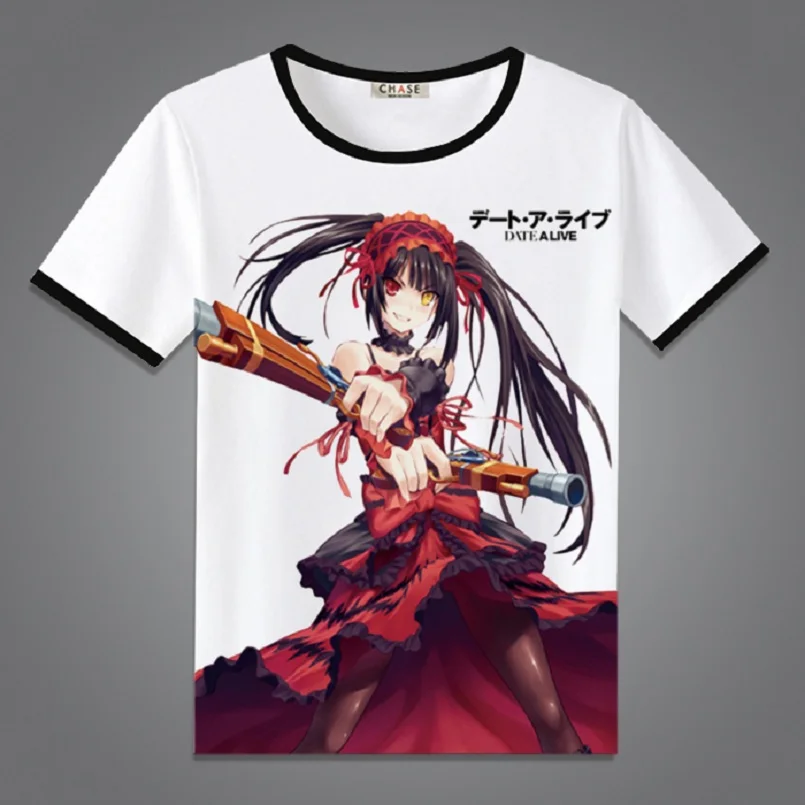 

High-Q Unisex Anime DATE A LIVE Yatogami Tohka Princess Yoshino Tokisaki Kurumi Nightmare Cotton Casual T-Shirt Tee T Shirt