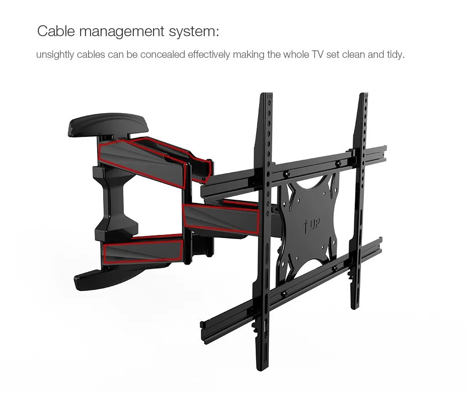 Шарнирный полный движения ТВ настенный кронштейн тв рука подходит для 3"-70" Максимальная поддержка 45 кг Вес