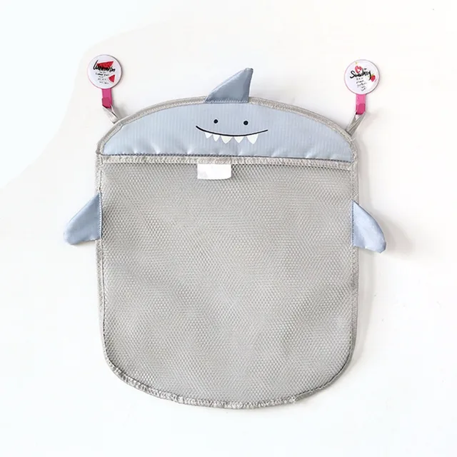 Baby bathroom mesh bag Sucker Design for bath toys bag kids basket cartoon animal shapes cloth sand toys storage Net Bag 3