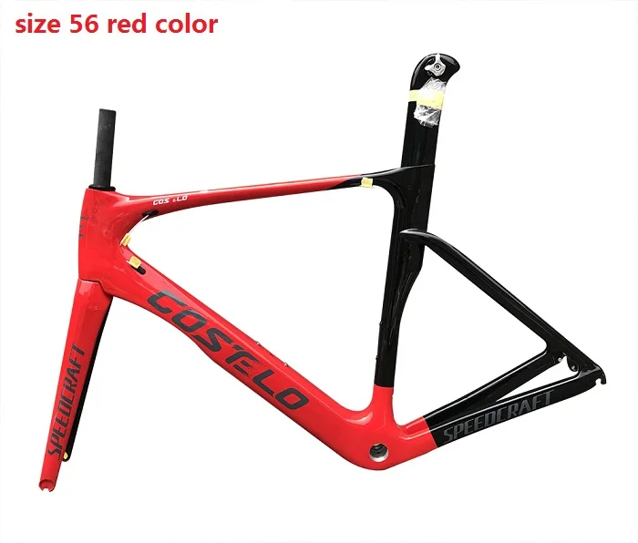 Costelo Speedcraft дорога велосипедная углеродная рама T1000 UD углеродное волокно для велосипеда Рама велосипедная carbono bici telai на итальянском языке гоночный велосипед - Цвет: red size56
