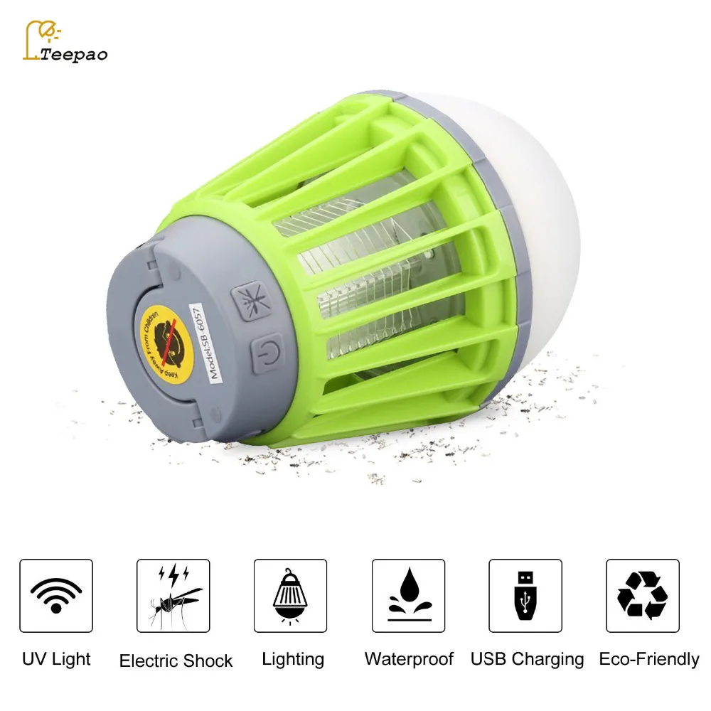 

Mising Light Bulb USB Charging LED Mosquito Killer Lamp IPX6 Waterproof Retractable Lantern Hook and Removable Lampshade Lantern