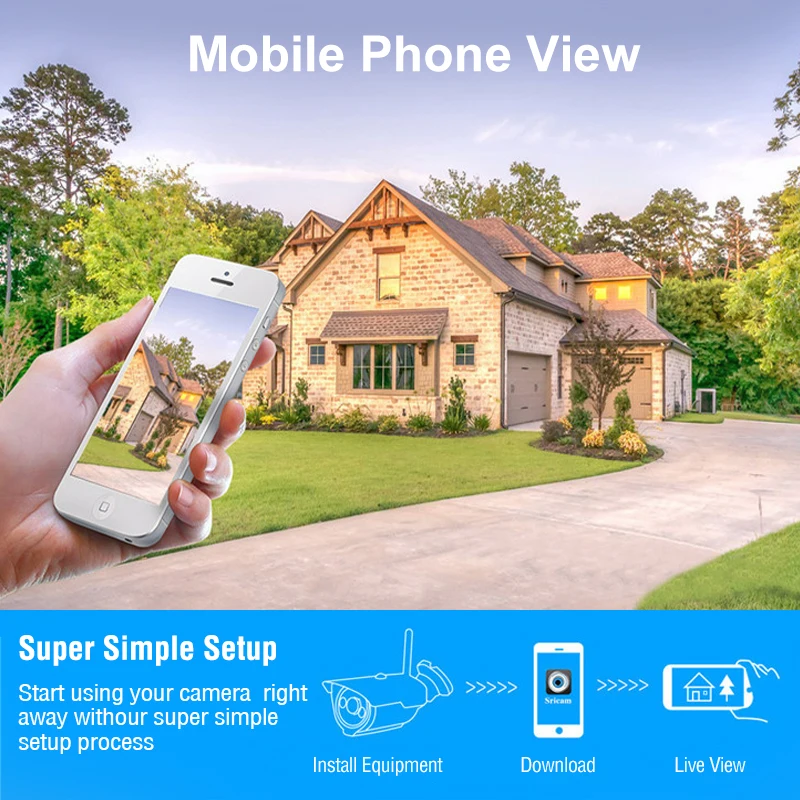 Sricam SP007 HD 1080P IP камера WIFI 2 4 P2P Onvif Водонепроницаемая открытая Беспроводная ip для