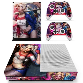 

New Skin Sticker Decal For Xbox One S Console and Controllers for Xbox One Slim Skin Stickers Vinyl - Suicide Squad Harley Quinn