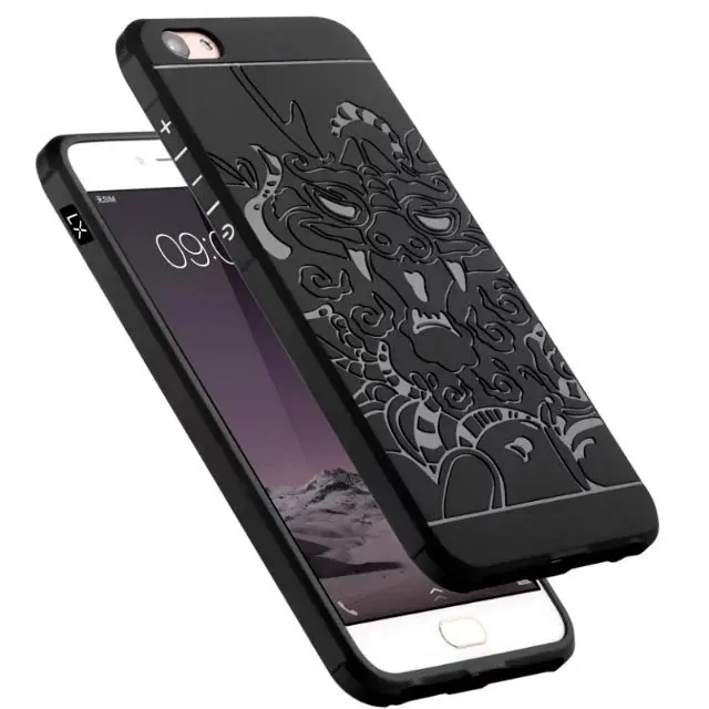 Для BBK Vivo X7 Новый стиль Полностью Защита Матовый 3D Рельеф Обложка Чехол Роскошные