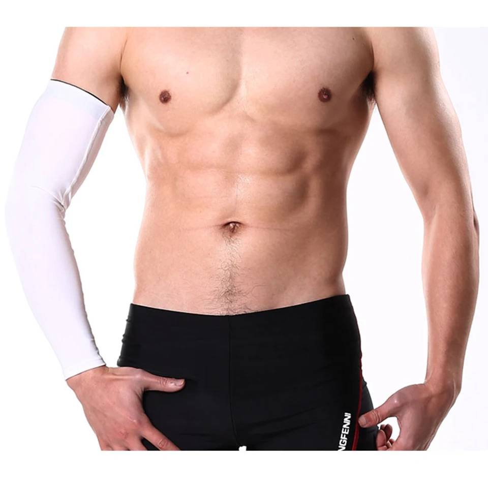 1Pcs Breathable Quick Dry UV Protection Running Arm Sleeves Basketball Elbow Pad Fitness Armguards Sports Cycling Arm Warmers 1Pcs Breathable Quick Dry UV Protection Running Arm Sleeves Basketball Elbow Pad Fitness Armguards Sports Cycling Arm Warmers