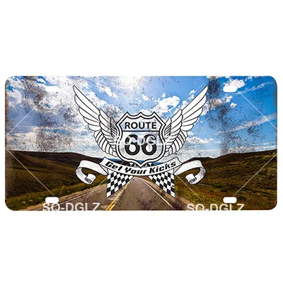 [SQ-DGLZ] Route 66 номерной знак Настенный декор мать дорога Олово знак США дорога металлическая картина "знак" таблички плакат