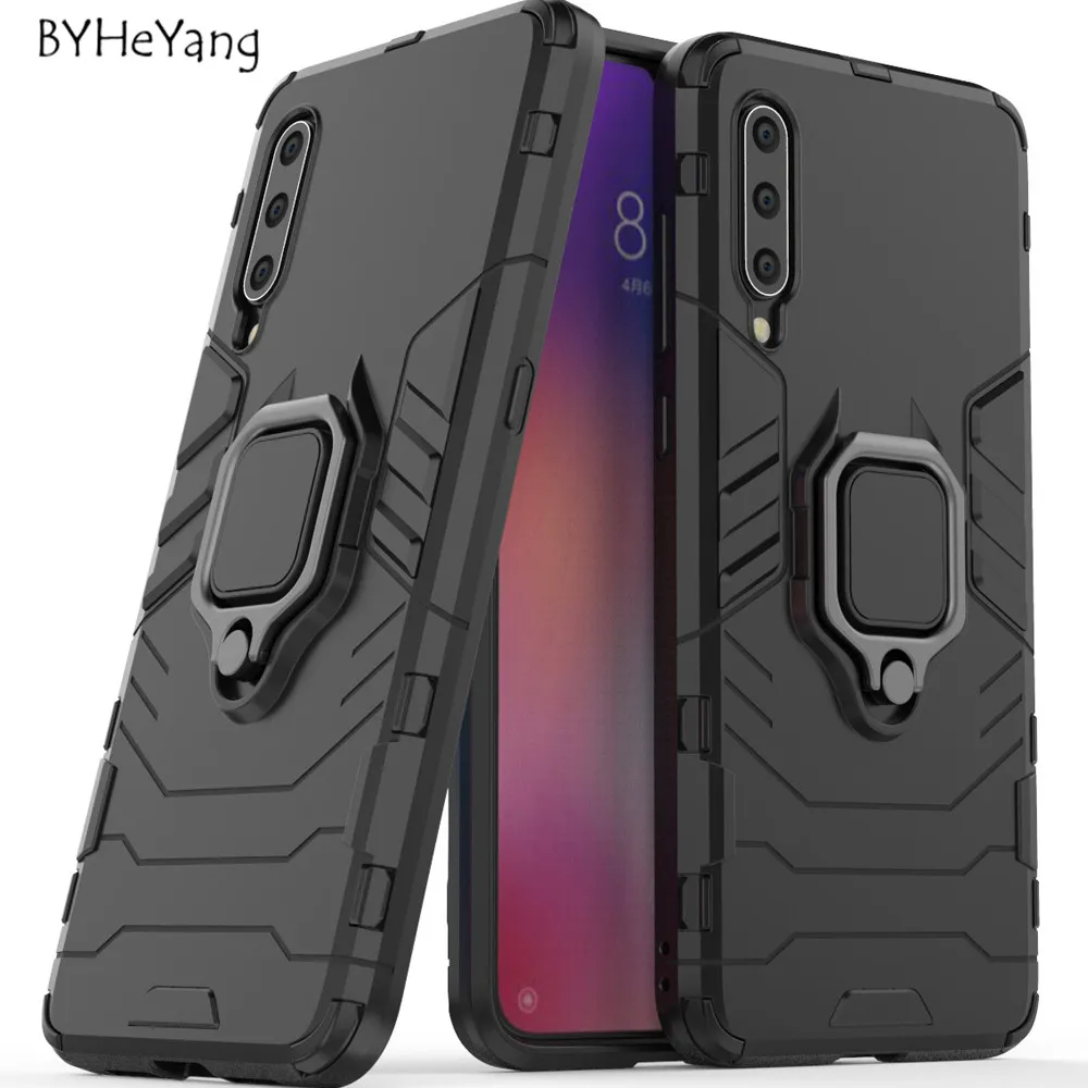 Чехол для Xiaomi Mi 10T Pro 5G автомобильный держатель с магнитным кольцом армированный