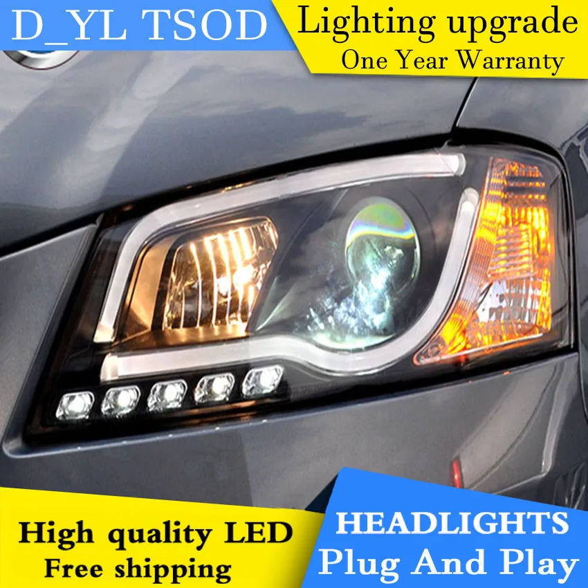 D_YL автомобильный Стайлинг для Audi A3 фары 2008-2012 светодиодный ные DRL линзы двойной