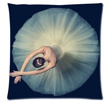 High Quality Beautiful Gril Ballet Dancing Nice Zippered Square Vintage Throw Pillow Case Durable Free Shipping | Дом и сад
