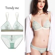 Беспроводной бюстгальтер сексуальный кружевное с вышивкой ультра-тонкие дышащие Bralette/бюстгальтера/Трусики для женщин/белье yw116