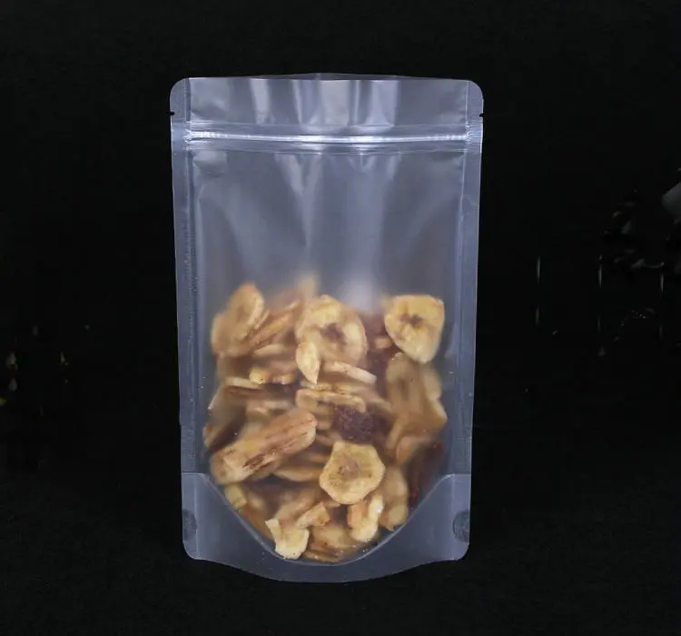 

100pcs Reclosable Plastic Drink Storage Zipper Bag Transparent Frosted Stand up Tea Nuts Pouch Beverage Retail Packaging Bags