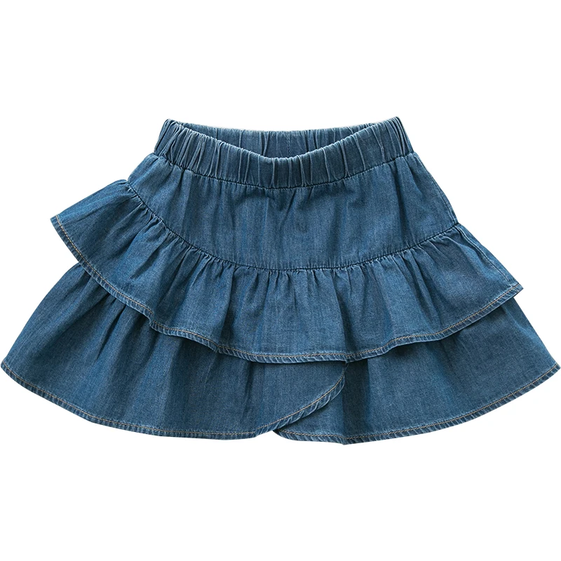 Children Jean Skirt Summer Style Layers Cute Infant Child Kids Ruffles ...