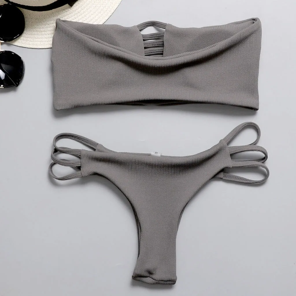 2019 купальник бикини femme push up bagno donna женская из двух частей печати волнующий