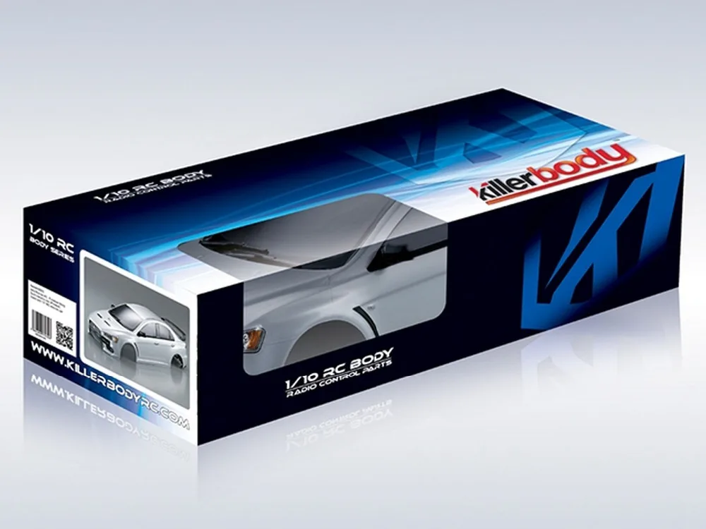Killerbody 48004 1/10 в масштабе дороги MITSUBISHII Lancer R EVOLUTION X готовый корпус серебро