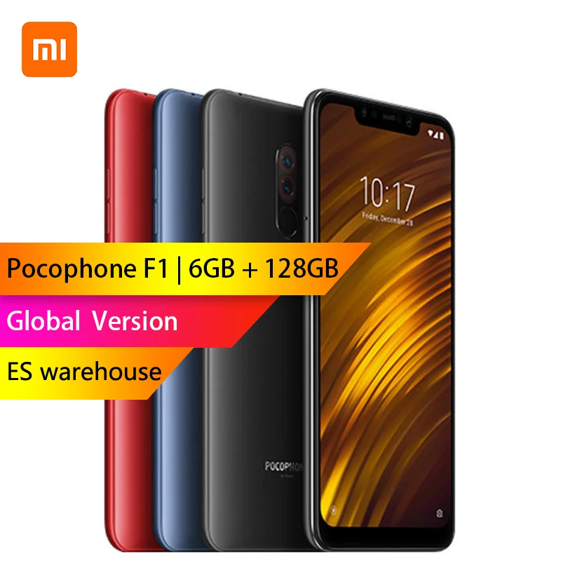 

Global version - Xiaomi POCOPHONE F1 POCO F1 6GB 128GB Snapdragon 845 Octa core 6.18" Fingerprint Sensor 4000mAh 4G Smartphone