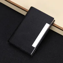 Weduoduo 2019 new Men card holder women fashion PU leather bank name business card case classic style handy card box business style pu aluminum alloy name card holder case silver brown