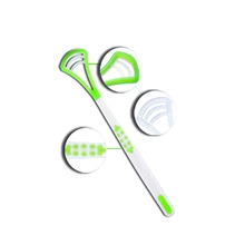 Зубная щетка для чистки языка, размазанная щетка для языка, для устранения неприятного дыхания, двусторонняя