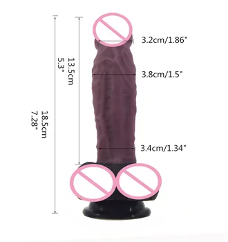 FAAK new silicone realistic dildo stitching color black purple man penis with suction cup sex toys for women adult sex products 3