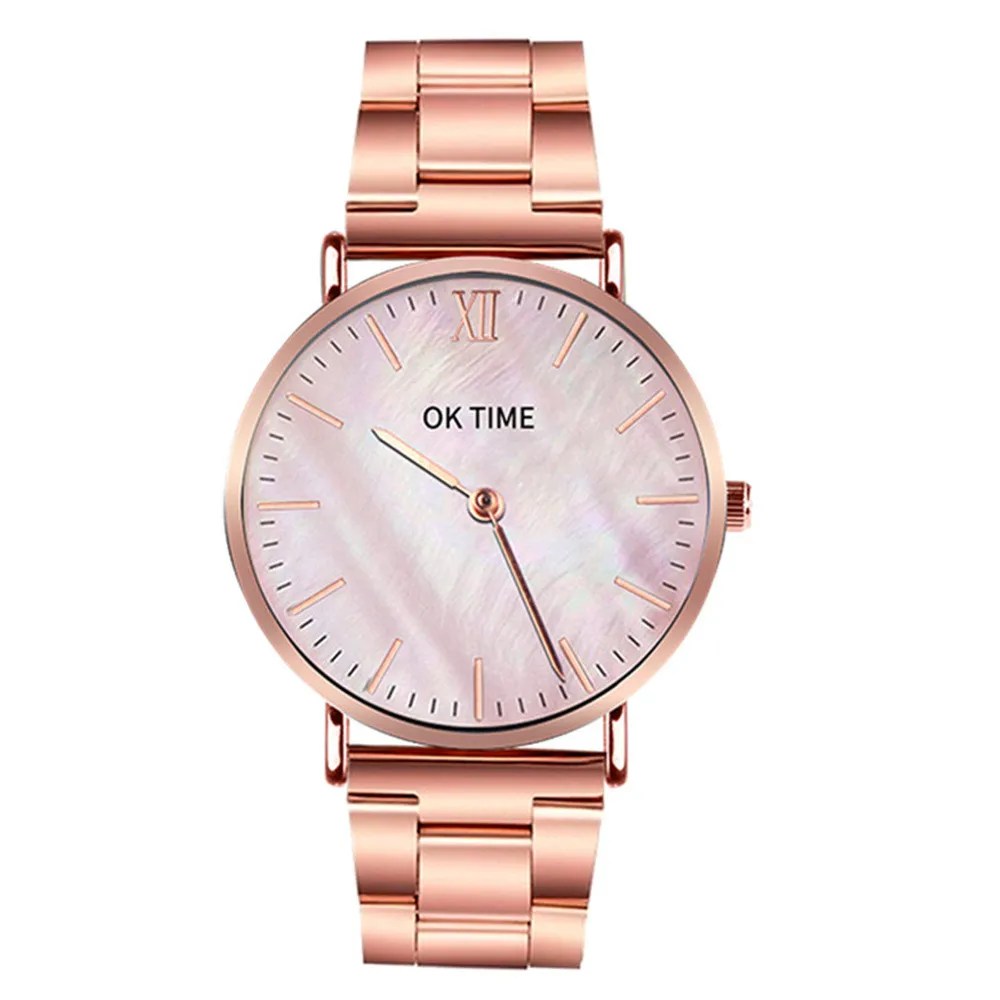 Роскошные брендовые модные женские часы Ретро дизайн римские цифры металлические стальные полосы женские часы Аналоговые кварцевые наручные часы Montre# A