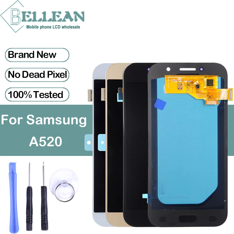 

Dinamico OLED A5 2017 Lcd For Samsung Galaxy A520 Lcd A520F SM-A520 A520 Display Touch Screen Digitizer Panel Assembly Free Ship