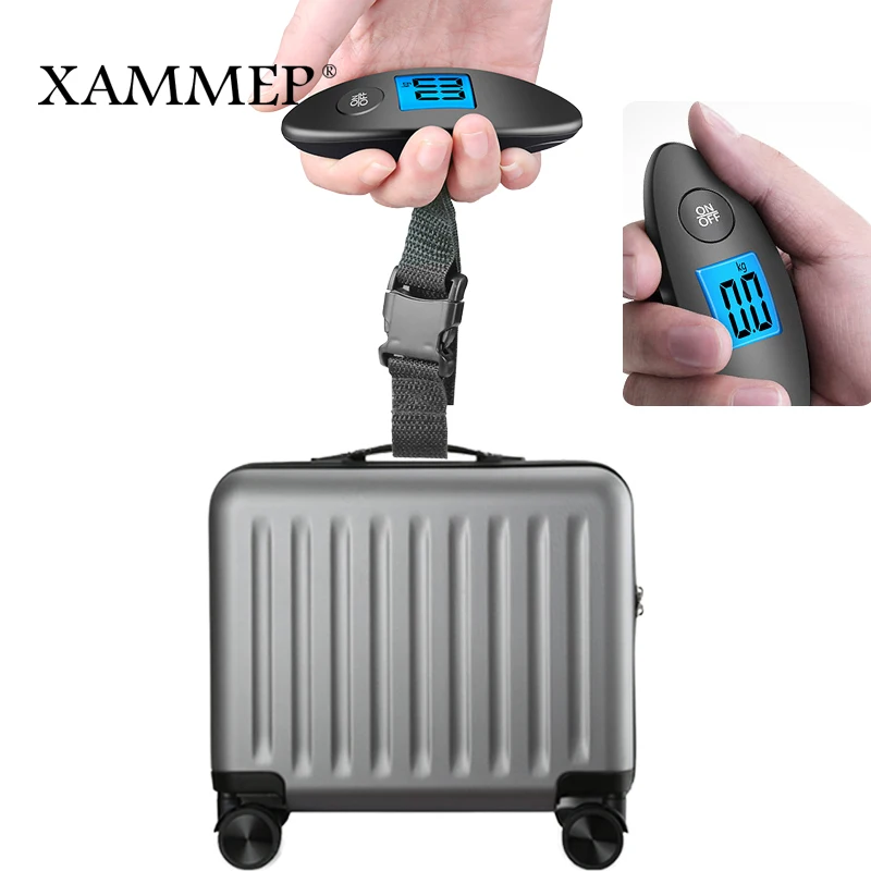 Электронные весы Мини цифровые подвесные рыболовные Весы 40 кг/0,1 кг ЖК Портативные Ручные весы Дорожный чемодан Xammep