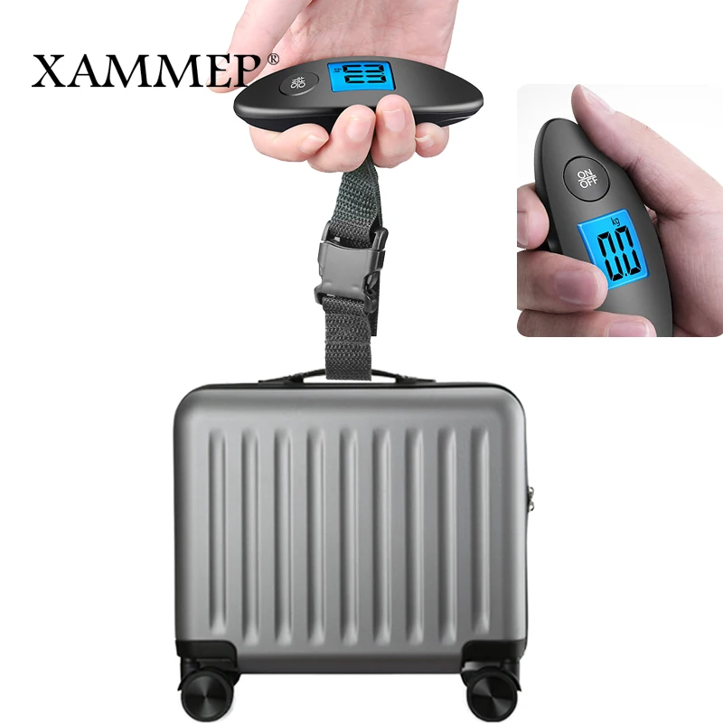 

Electronic Scale Mini Digital Hanging Fishing Luggage Scale 40kg/0.1kg LCD Portable Hand Held Scale Travel Suitcase Xammep