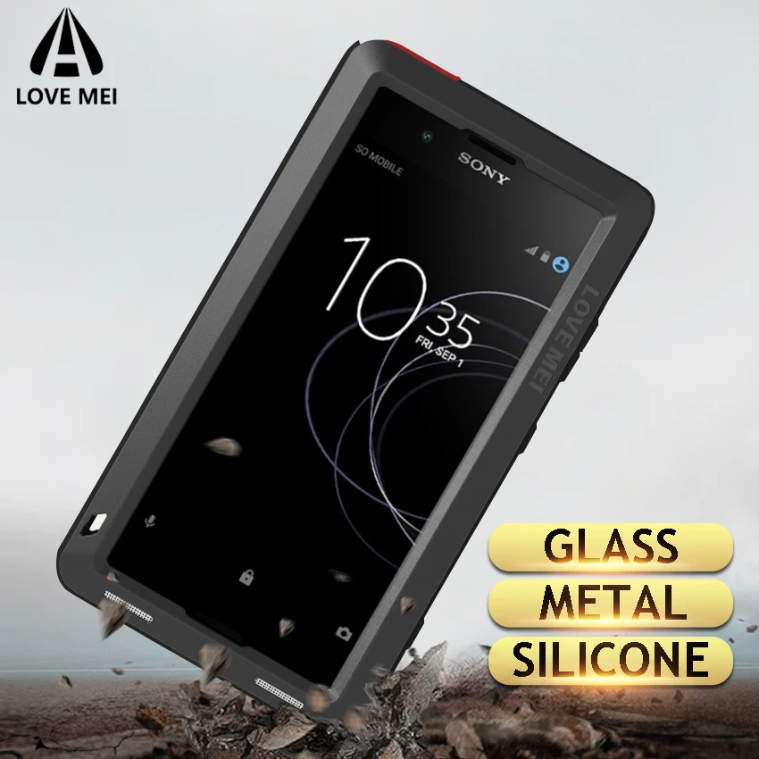 Металлический Чехол Love Mei для Sony Xperia XZ3 XZ2 XZ1 Compact XA2 Ultra 1 10 Plus XZ Premium противоударный