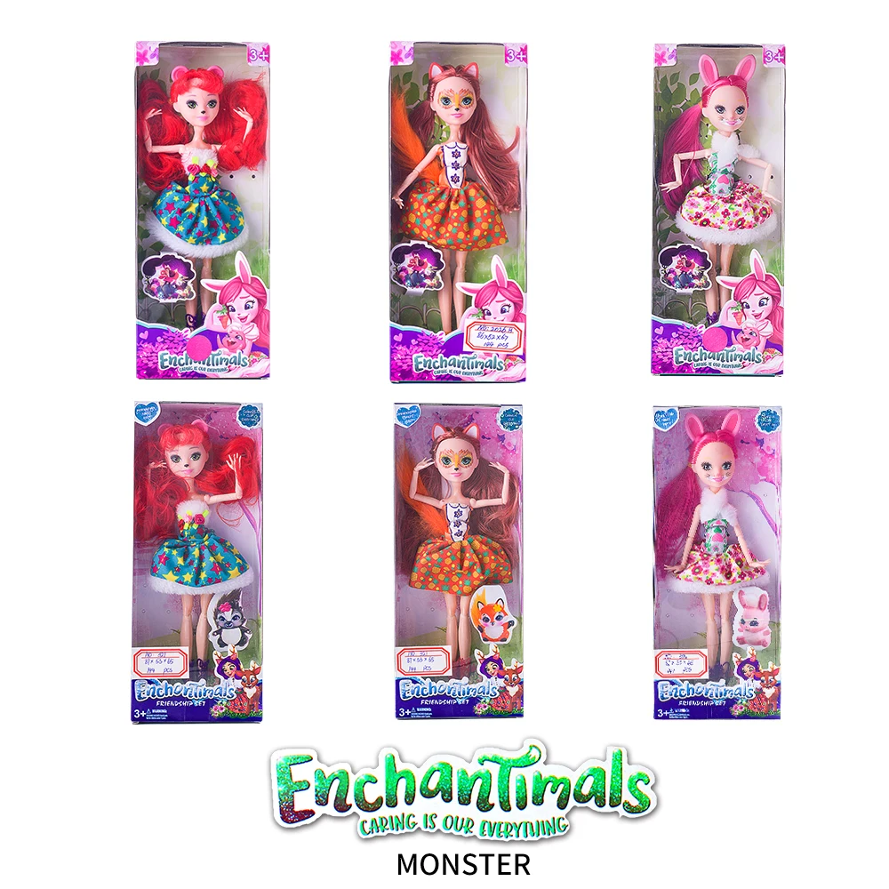 Новинка, Enchantimals, кукла, игрушка, натуральные друзья, коллекция, фигурка, куклы, Детский Рождественский подарок, аниме, фигурка для девочек, игрушка для детей - Цвет: white hair