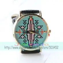 100 шт/партия распродажа Золотой корпус кожаные кварцевые часы повседневные часы шеврон дизайн стрелы дизайн наручные часы для унисекс