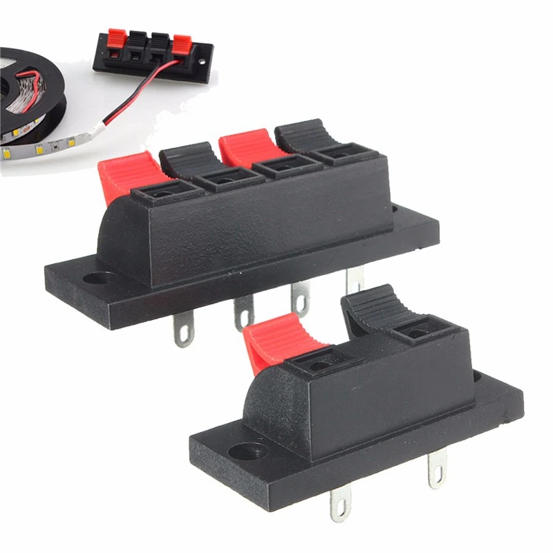 5 шт./лот Светодиодная лента 3528 5050 5630 SMD 2 контактный 4 клеммный блок зажим для